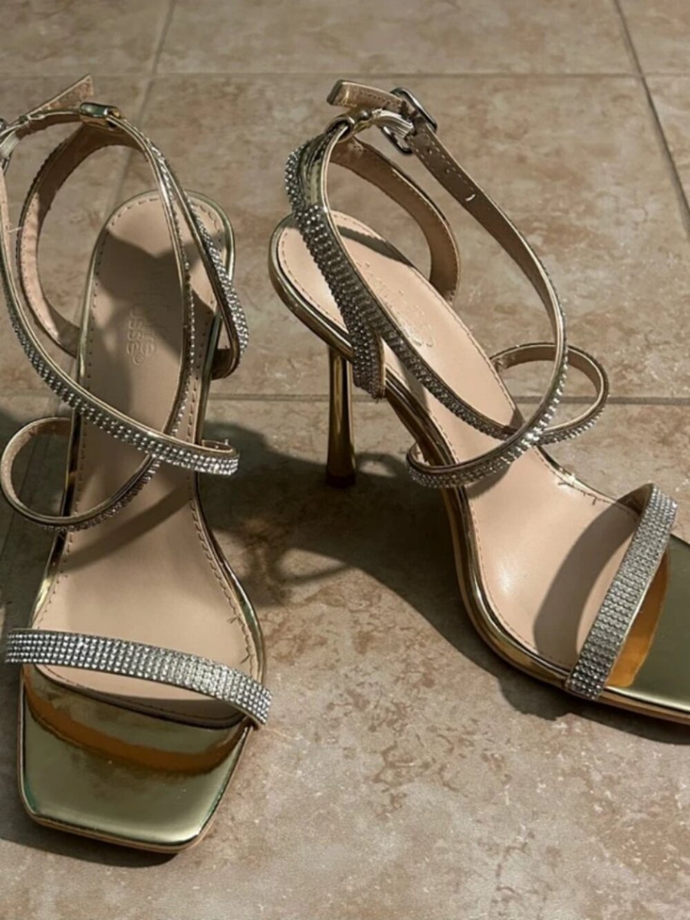 Gold Rhinestone Heels - Picture 3 of 3